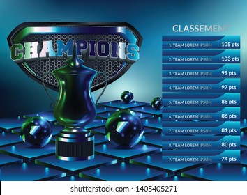 Soccer table with background of sport stadium. Vector illustration