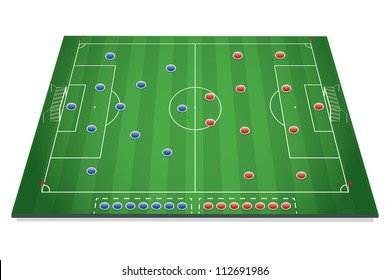 Soccer tactic table with marks