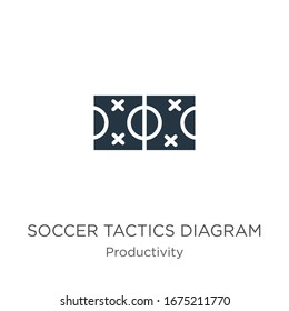 Soccer tactics diagram icon vector. Trendy flat soccer tactics diagram icon from productivity collection isolated on white background. Vector illustration can be used for web and mobile graphic 