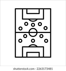 soccer tactics icon, game success strategy in football, scheme play, vector illustration on white background.