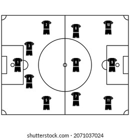 Soccer tactics icon isolated on white background. Sports symbol modern, simple, vector, icon for website design, mobile app, ui. Vector Illustration