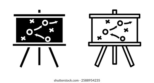 soccer tactics icon on white background
