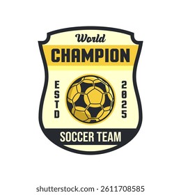 Soccer team champion logo emblem vector design