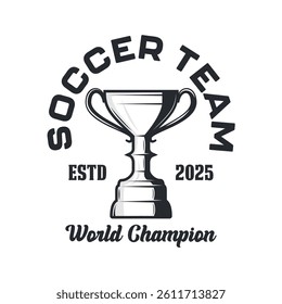 Soccer team champion vector design monochrome