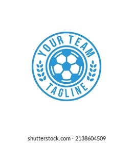 Soccer team emblem logo design vector illustration
