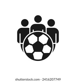 Soccer team. Football club icon flat style isolated on white background. Vector illustration