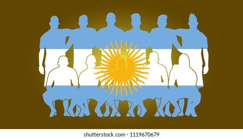 soccer team line up vector design  wallpaper 