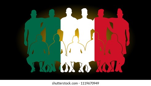 Soccer Team Line Up Vector Design  Wallpaper 