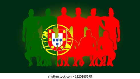 soccer team line up vector design  wallpaper 
