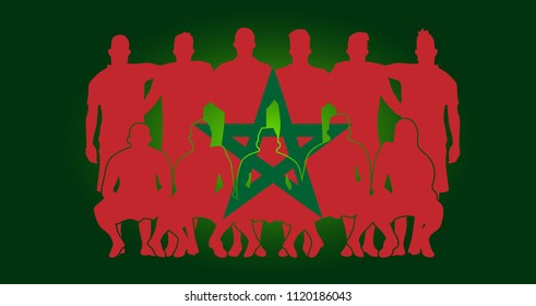 soccer team line up vector design  wallpaper 