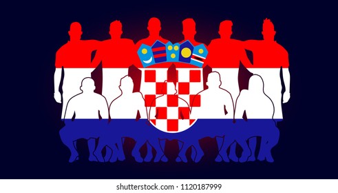 soccer team line up vector design  wallpaper 