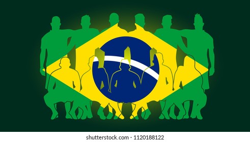soccer team line up vector design  wallpaper 