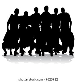 soccer team silhouettes