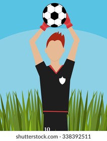 Soccer team sport and games graphic design, vector illustration