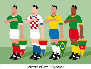 Soccer Teams with National Emblems