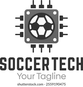 Soccer Tech Logo Design Template. Good for Business, Agency, Community and Organization.