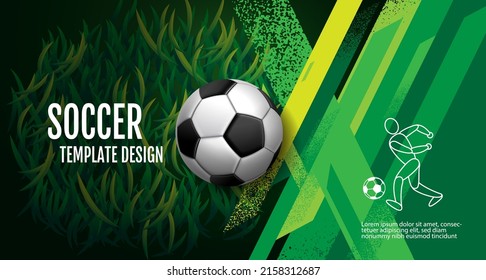 Soccer Template design , Football banner, Sport layout design, vector illustration
