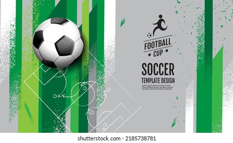 Soccer Template design , Football banner, Sport layout design, vector illustration