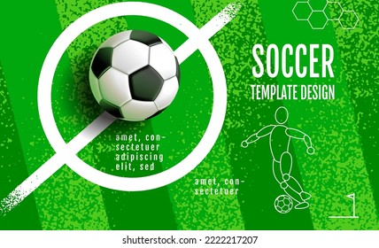 Soccer Template design , Football banner, Sport layout design, green Theme, vector illustration