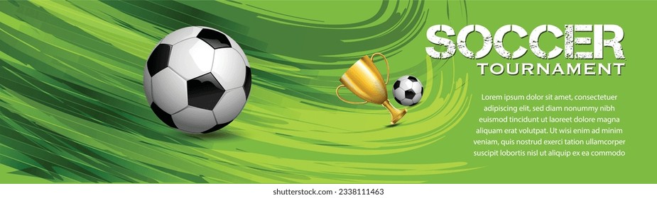 Soccer Template design , Football banner, Sport layout design, green Theme, vector illustration