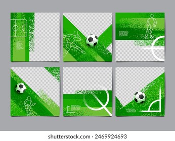 Soccer Template design , Football banner, Sport layout design, Green Theme, vector illustration ,abstract background