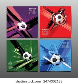 Soccer Template design , Football banner, Sport layout design, Sketch, Drawing, vector ,abstract background