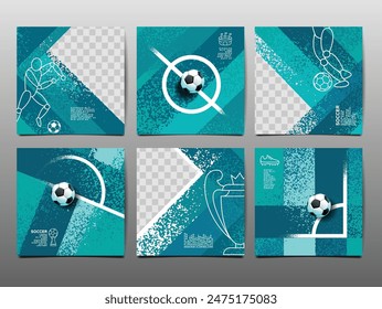 Soccer Template design , Football banner, Sport layout design, Sketch, Drawing, vector ,abstract background