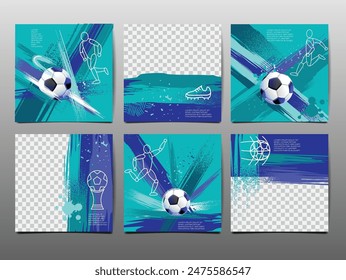 Diseño de Plantilla de fútbol , Anuncio de fútbol, Diseño de diseño deportivo, Sketch, Dibujo, Vector, fondo abstracto