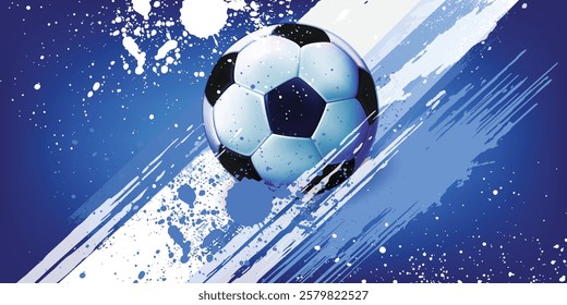 Soccer Template design , Football banner, Sport layout design, Blue Theme, vector illustration