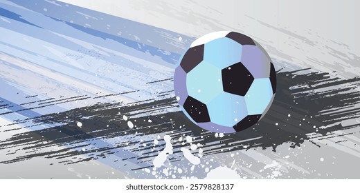 Soccer Template design, Football banner, Sport layout design, Blue Theme, vector illustration