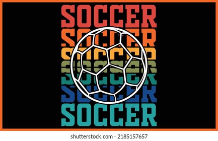 Soccer Text SVG T-shirt Design.