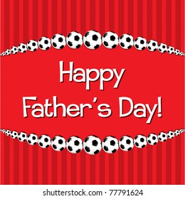 Soccer theme Father's Day card in vector format.