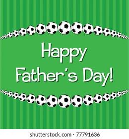 Soccer theme Father's Day card in vector format.