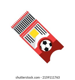 icono de acceso a entradas de fútbol aislado