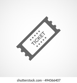 Soccer Ticket  Flat Icon On White Background
