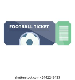 Soccer ticket icon cartoon vector. Match cup card. Final sport prize