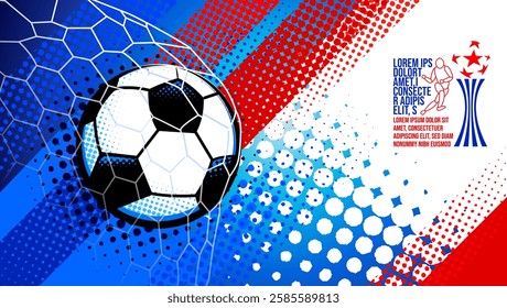 Soccer tournament, banner Template , Football Match , layout design vector, America flag