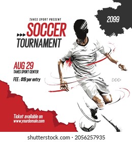 Soccer Tournament Flyer Design Template