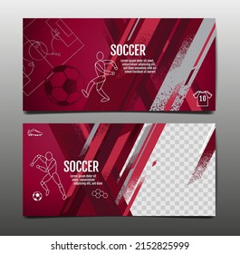 Soccer Tournament, Football Banner, Sport Layout Design