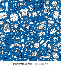 Soccer tournament, football league team international championship. Seamless pattern for your design