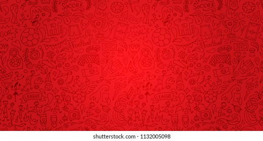 Soccer tournament, football league team international championship. Seamless pattern for your design