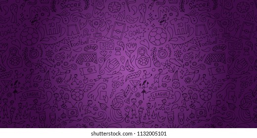 Soccer tournament, football league team international championship. Seamless pattern for your design
