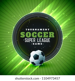 soccer tournament league background with text space