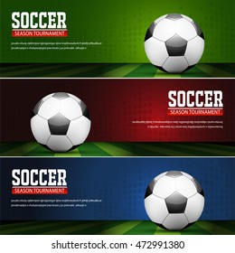 Soccer Tournament Modern Sport Banner Template Stock Vector (Royalty ...