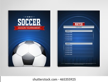 Soccer tournament modern sport posters template vector design.