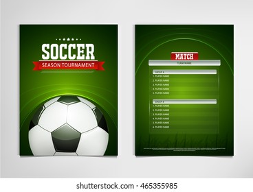 Soccer tournament modern sport posters template vector design.