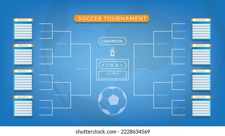 soccer tournament schedule template. 4K ratio vector eps 10