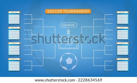 soccer tournament schedule template. 4K ratio vector eps 10