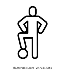 Soccer training icon in thin line style Vector illustration graphic design