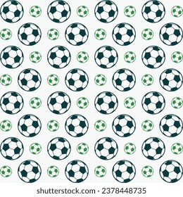 Soccer trendy seamless creative repeating pattern vector illustration background